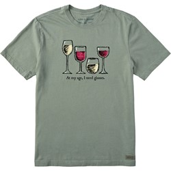 Life Is Good - Mens I Need Wine Glasses T-Shirt