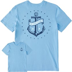 Life Is Good - Mens Americana Anchor Short Sleeve Crusher-Lite T-Shirt