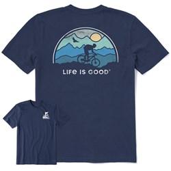 Life Is Good - Mens Beautiful Biking Crusher-Lite T-Shirt
