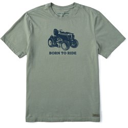 Life Is Good - Mens Born To Ride Mower Crusher T-Shirt