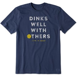Life Is Good - Mens Dinks Well With Others Pickleball T-Shirt