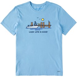 Life Is Good - Mens Dock Lake Crusher-Lite T-Shirt