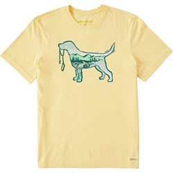 Life Is Good - Mens Dog Mountain Scene Short Sleeve Crusher T-Shirt
