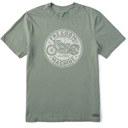 Life Is Good - Mens Freedom Machine Motorcyle Crusher T-Shirt