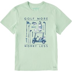 Life Is Good - Mens Golf More Worry Less Crusher T-Shirt