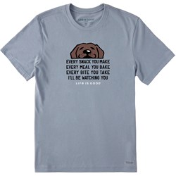 Life Is Good - Mens I'Ll Be Watching You Chocolate Lab T-Shirt