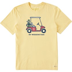 Life Is Good - Mens My Weekend Ride Golf Cart Short Sleeve T-Shirt