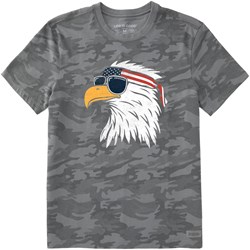 Life Is Good - Mens Patriotic Eagle Allover Printed T-Shirt