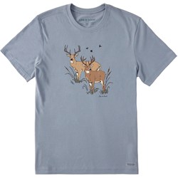 Life Is Good - Mens Realaxed Deer Friends Short Sleeve Crusher T-Shirt