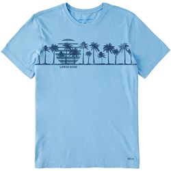 Life Is Good - Mens Retro Sun Palm Landscape Crusher-Lite T-Shirt