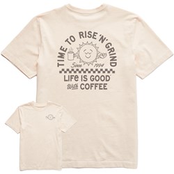 Life Is Good - Mens Showtime Matchbook Rise Coffee Sun T-Shirt