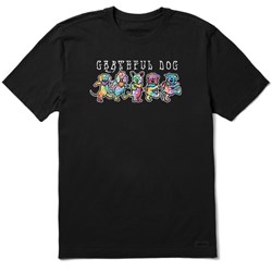 Life Is Good - Mens Tie Dye Grateful Dog Crusher T-Shirt