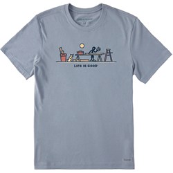 Life Is Good - Mens Vintage Rocket & Jake Woodwork Vis T-Shirt