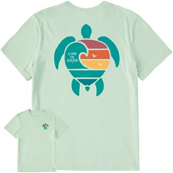 Life Is Good - Mens Wavy Turtle Short Sleeve Crusher-Lite T-Shirt