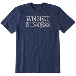 Life Is Good - Mens Whiskey Business Bottle Short Sleeve T-Shirt