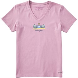 Life Is Good - Womens Beach Adirondacks Crusher T-Shirt