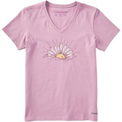 Life Is Good - Womens Dreamy Sunrise Daisy Crusher T-Shirt