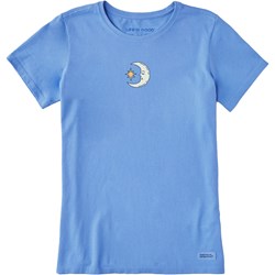 Life Is Good - Womens Fineline Moon & Star Crusher-Lite T-Shirt
