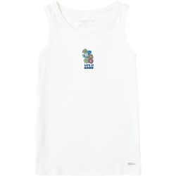 Life Is Good - Womens Groovy Flowers Crusher Tank Top