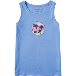 Life Is Good - Womens Here Comes The Sun Palms Crusher Tank Top