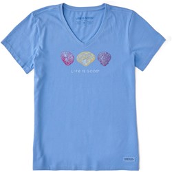 Life Is Good - Womens Luminescent Shells Crusher T-Shirt