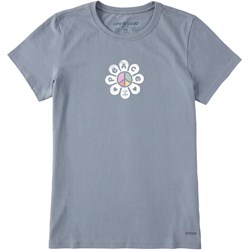 Life Is Good - Womens Peace Flower Crusher T-Shirt