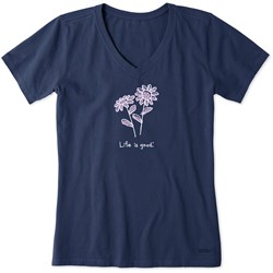 Life Is Good - Womens Quirky Daisies Crusher T-Shirt