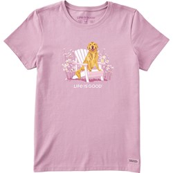 Life Is Good - Womens Realisn'T Golden Retriever Adiro T-Shirt