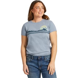 Life Is Good - Womens Retro Mountainscape Crusher T-Shirt