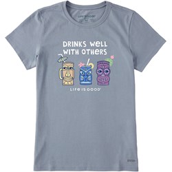 Life Is Good - Womens Tiki Drinks Well Short Sleeve Crusher-Lite T-Shirt