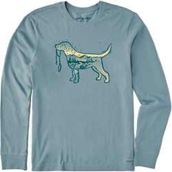 Life Is Good - Mens Dogscape Long Sleeve T-Shirt