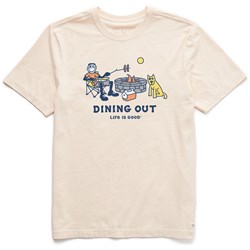 Life Is Good - Mens Jake And Rocket Dining Out Crusher T-Shirt