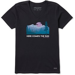 Life Is Good - Womens Here Comes The Sun Evergreens Short Sleeve Crusher T-Shirt