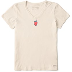 Life Is Good - Womens Simple Strawberry Crusher-Lite T-Shirt