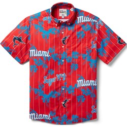 Reyn Spooner - Mens Miami Marlins City Connect Performance Button Front Shirt