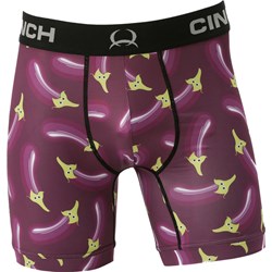 Cinch - Mens 6" Eggplant Boxer Brief 9/22