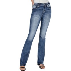 Miss Me - Womens Mid-Rise Bootcut Jeans