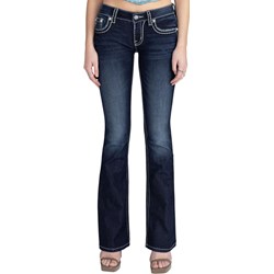 Miss Me - Womens 34" Low Rise Saddle Stitch Bootcutcut Jeans