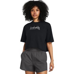 Under Armour - Womens Boxy Crop Branded Short Sleeve T-Shirt