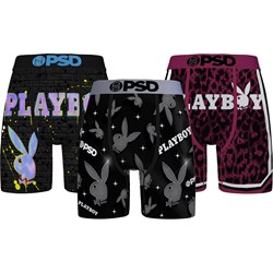 Psd Underwear - Mens Playboy Mix 3-Pack Boxer Briefs