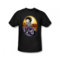 Betty Boop - Wild Biker Slim Fit Adult T-Shirt In Black