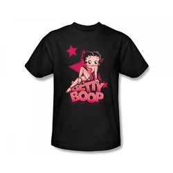 Betty Boop - Sexy Star Slim Fit Adult T-Shirt In Black