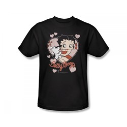 Betty Boop - Classic Kiss Slim Fit Adult T-Shirt In Black