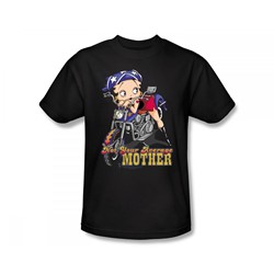 Betty Boop - Not Your Average Mother Slim Fit Adult T-Shirt In Black