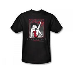 Betty Boop - Captivating Slim Fit Adult T-Shirt In Black