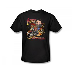 Betty Boop - Boop On Wheels Slim Fit Adult T-Shirt In Black