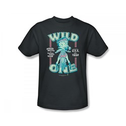 Betty Boop - Wild One Slim Fit Adult T-Shirt In Charcoal