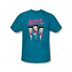 Betty Boop - The Boops Have It Slim Fit Adult T-Shirt In Turquoise