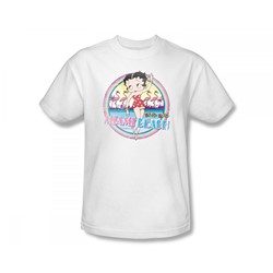Betty Boop - Miami Beach Slim Fit Adult T-Shirt In White