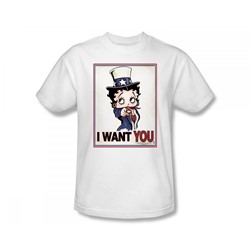 Betty Boop - Auntie Boop Slim Fit Adult T-Shirt In White